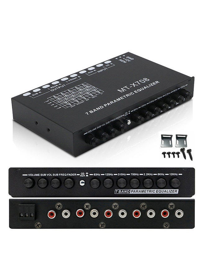 Generic - Professional 7 Band Car Equalizer Multifunctional Car Audio EQ Tuning Crossover Amplifier Parametric Equalizer Car Audio Equalizer - Image 1