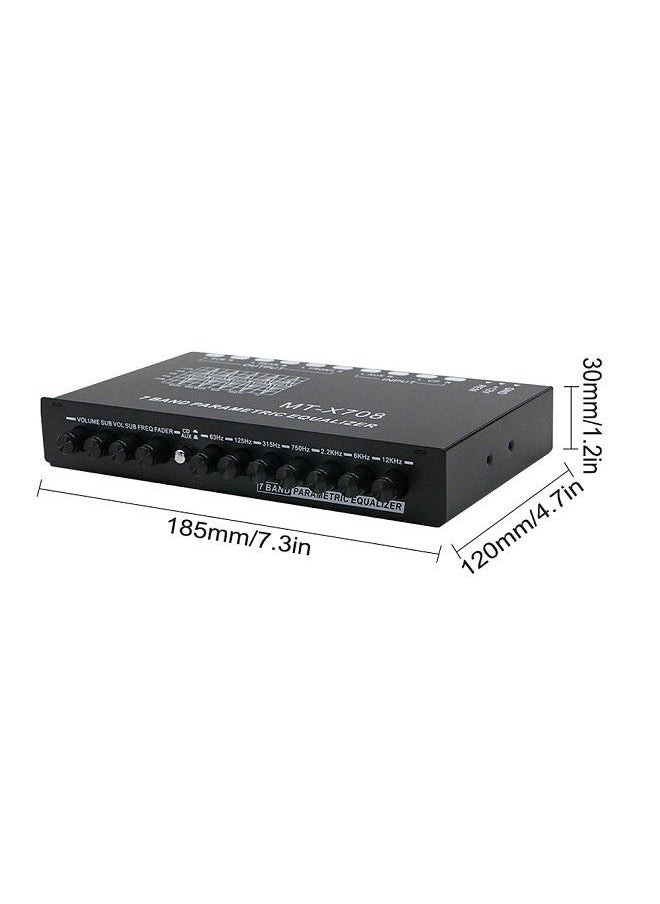 Generic - Professional 7 Band Car Equalizer Multifunctional Car Audio EQ Tuning Crossover Amplifier Parametric Equalizer Car Audio Equalizer - Image 1