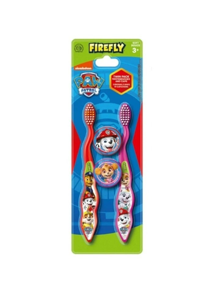 فايرفلاي فرشاة أسنان وغطاء من باو باترول، عبوة من قطعتين - Image 1