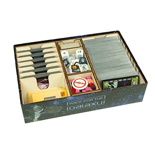 The Broken Token Race for The Galaxy Compatible Game Organizer - Wood Storage Box with Multiple Adjustable Dividers and Rows - Image 4