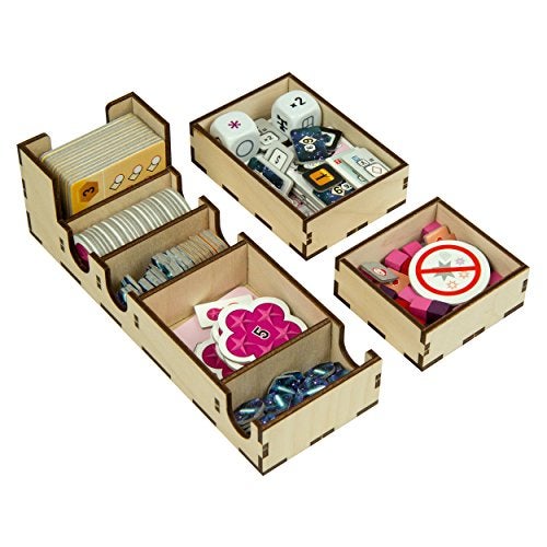 The Broken Token Race for The Galaxy Compatible Game Organizer - Wood Storage Box with Multiple Adjustable Dividers and Rows - Image 5