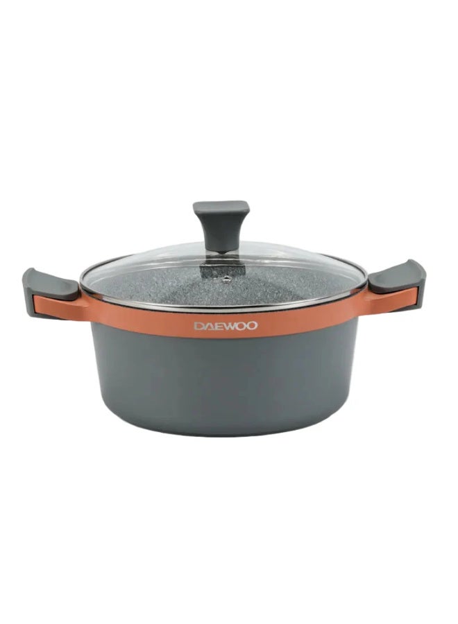 دايو طقم أواني طهي دايو من سلسلة H مكون من 7 قطع من الجرانيت | أواني ومقلاة من الألومنيوم المصبوب | متوافق مع المواقد الحثية، غير سام، أغطية وأدوات زجاجية متضمنة | ضمان لمدة عامين - Image 4