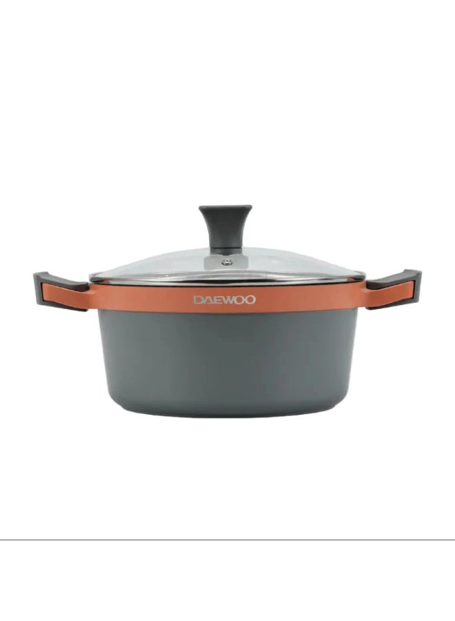 دايو طقم أواني طهي دايو من سلسلة H مكون من 7 قطع من الجرانيت | أواني ومقلاة من الألومنيوم المصبوب | متوافق مع المواقد الحثية، غير سام، أغطية وأدوات زجاجية متضمنة | ضمان لمدة عامين - Image 3