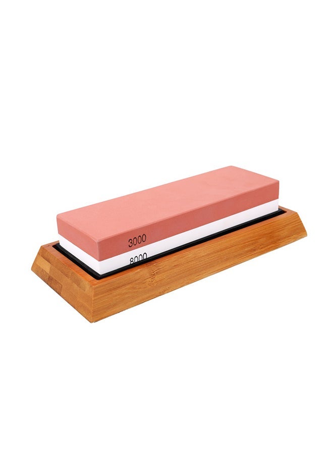 NIBEMINENT Double-Sided Cutter Sharpener Whetstone Brown/White - Image 1