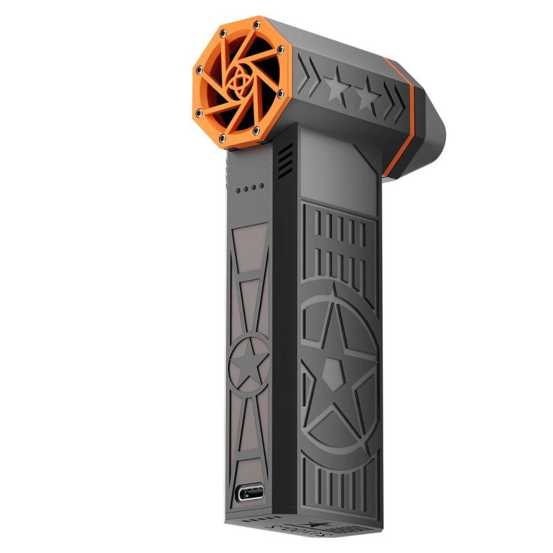 Cordless Leaf Blower: 2-In-1 Blower Vacuum With 250,000 RPM Brushless Turbo Fan - Ergonomic One-Handed Design Black Orange For Home DIYers, Tech Enthusiasts And Outdoor/Workshop Cleaning - Image 3