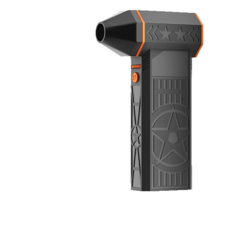 Cordless Leaf Blower: 2-In-1 Blower Vacuum With 250,000 RPM Brushless Turbo Fan - Ergonomic One-Handed Design Black Orange For Home DIYers, Tech Enthusiasts And Outdoor/Workshop Cleaning - Image 5
