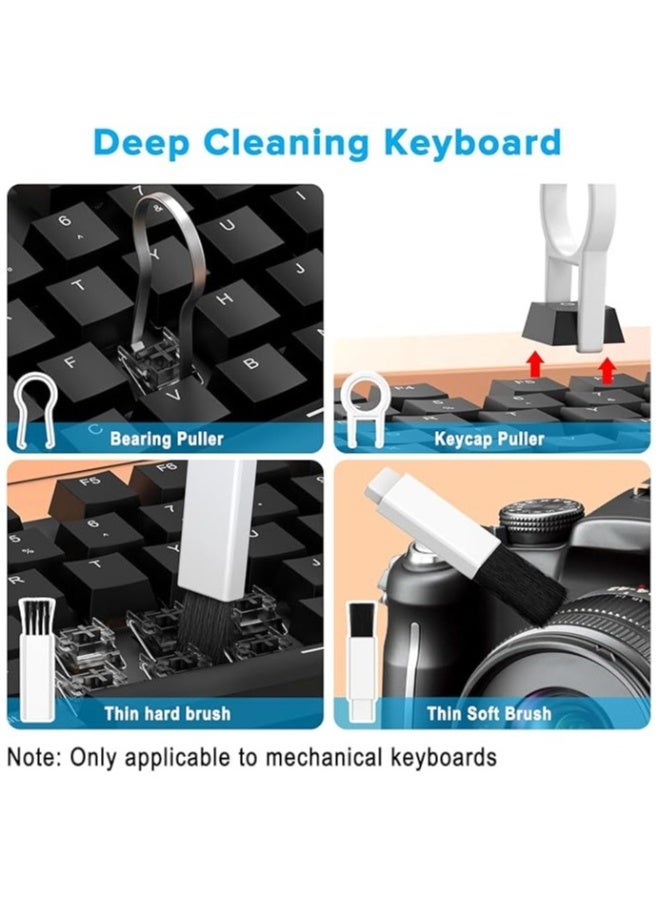 Beauenty 20-in-1 Electronic Cleaner Kit,  Keyboard Cleaner kit, Portable Multifunctional Cleaning Tool for PC Monitor/Earbud/Cell Phone/Laptop/Computer/Bluetooth Earphones(White) - Image 4