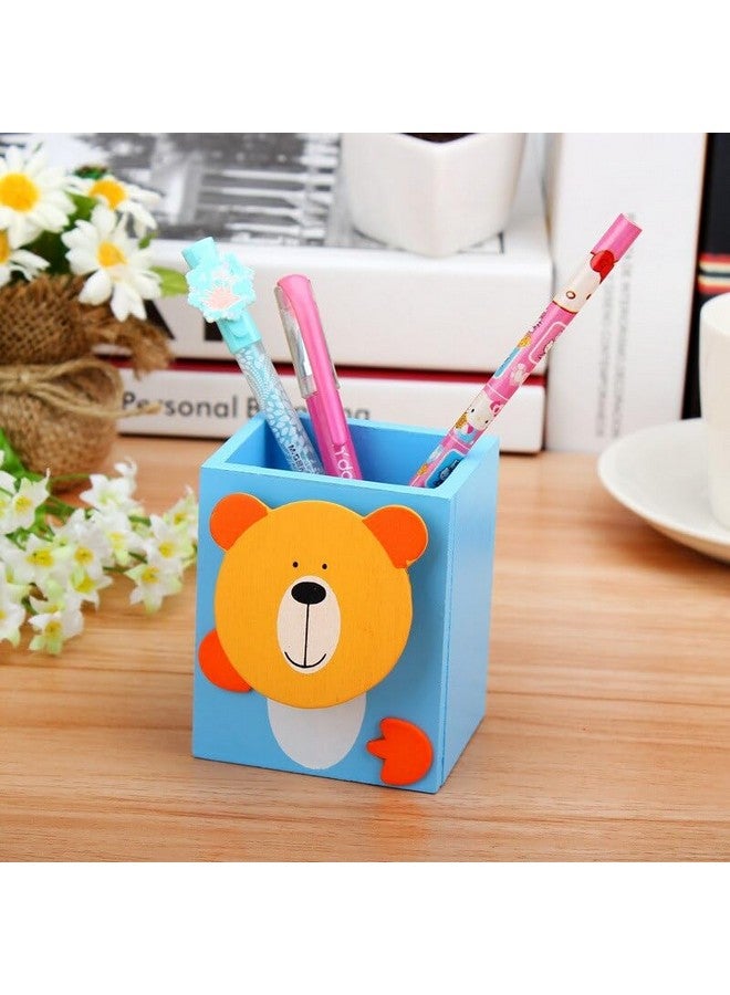 سيلي مي هدايا إرجاع SILLYME لحفلات أعياد الميلاد للأطفال بكميات كبيرة - حامل أقلام خشبي ثابت - حامل موضوع حيوانات للأطفال في المدرسة (6 قطع) - Image 3