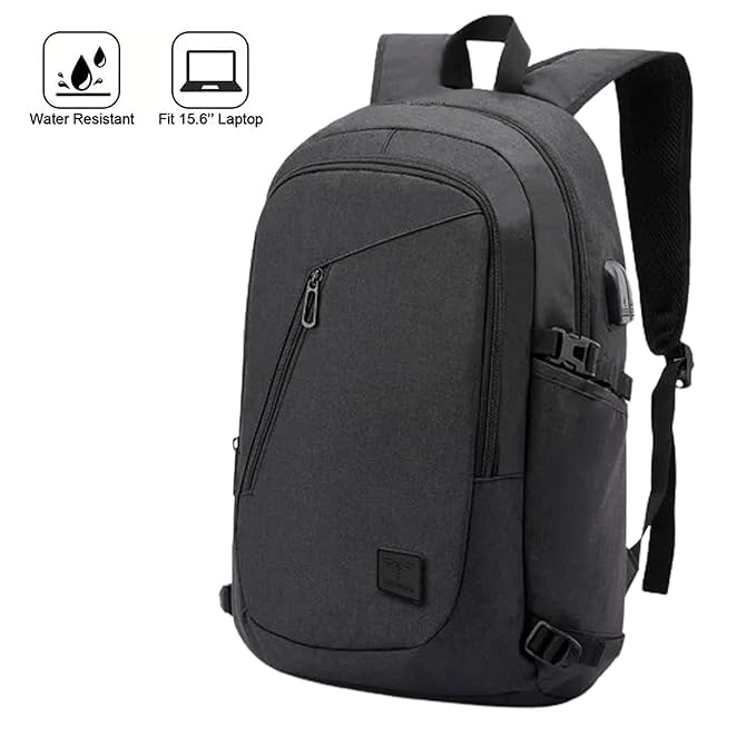 Impulse AspireAtlas 30L Water-Resistant Laptop Backpack with USB Port – Fits up to 16" (Black, 1-Year Warranty) - Image 5