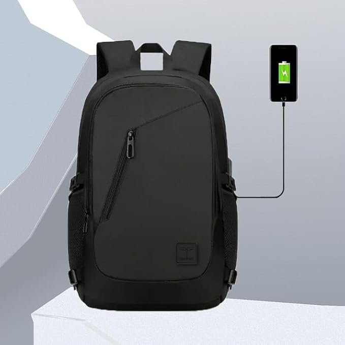Impulse AspireAtlas 30L Water-Resistant Laptop Backpack with USB Port – Fits up to 16" (Black, 1-Year Warranty) - Image 2