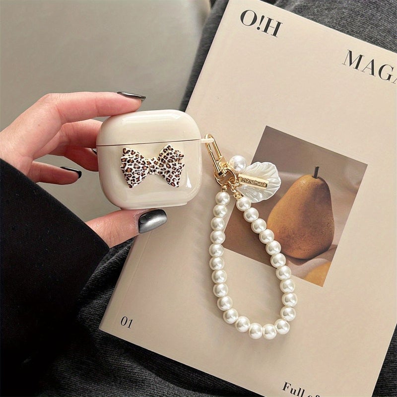 White Handmade Butterfly Bow Headphone Case For Airpods 3 Ear Protection Pouch Beautiful Girl Ear Protector - Image 1