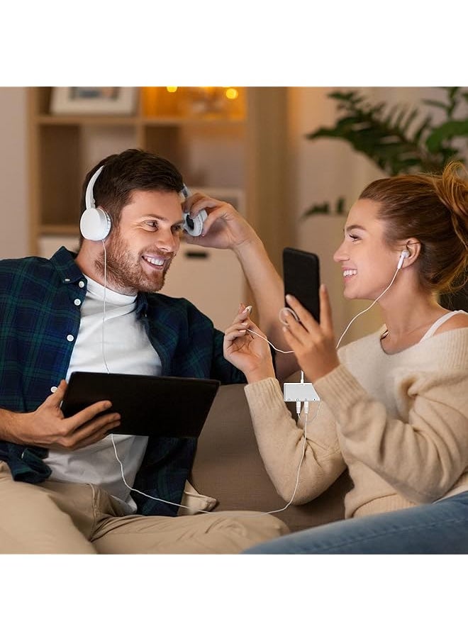 إيروريكس محول مقبس سماعة الرأس لجهاز Iphone Aux Audio موزع سماعة الأذن ثنائي الاتجاه لجهاز Iphone Pad 4 في 1 Lightning إلى 3.5 مم مقبس سماعة الرأس ومنفذ الشاحن  - Image 5