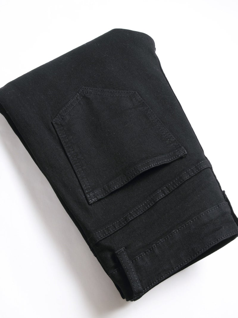 Solid Easy American Men'S Loose Wide-Leg Pants Versatile Casual Denim Straight Jeans - Image 3