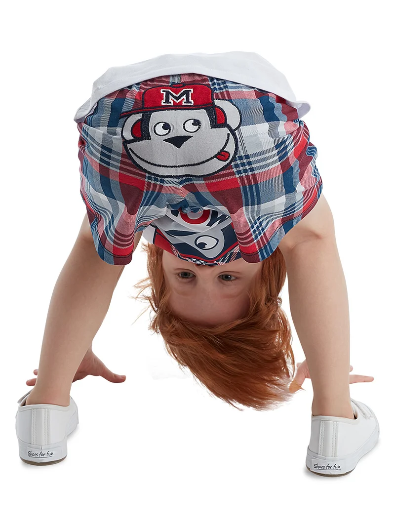 دينوكيدس طقم شورتات أولادي بنقشة المونكي المربعة