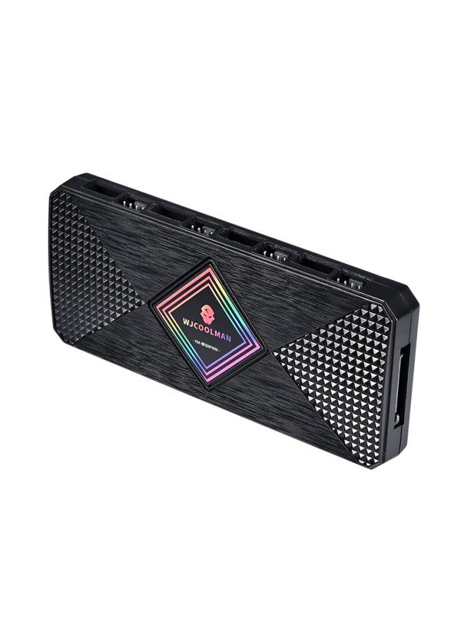 Play Jia Wanjia 5v Three-pin Argb Controller, Case Fan Pwm Temperature Control Hub, Wireless Remote Control, Rgb Synchronization, Magnetic Connection, 8-port, 8-port 5v Three-pin Controller - Image 4