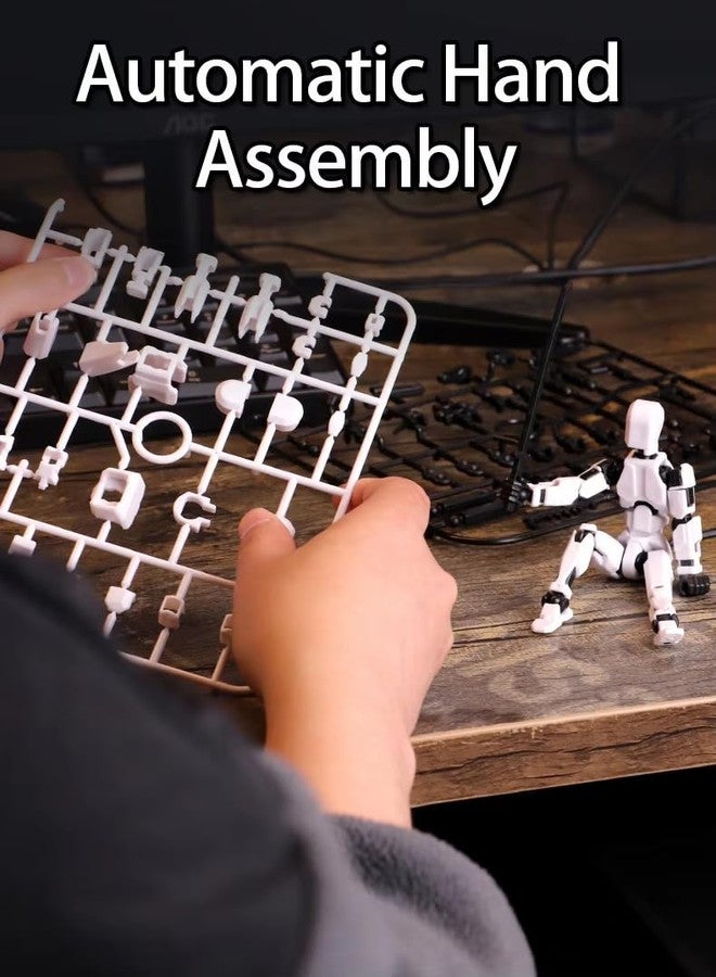 YOURKARTS.COM 3D Injection Humanoid Robot Toy BPA-Free Plastic Movable Action Figure | DIY Assembly Kit with Manual | Realistic Multi-Joint Movement for Gifting | car Accessories 2025 - Image 3