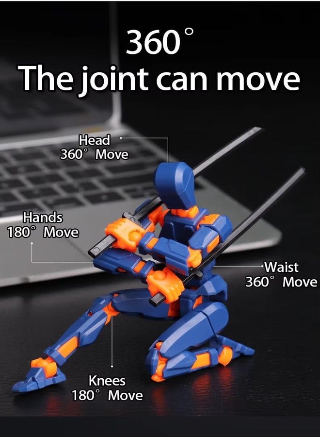 YOURKARTS.COM 3D Injection Humanoid Robot Toy BPA-Free Plastic Movable Action Figure | DIY Assembly Kit with Manual | Realistic Multi-Joint Movement for Gifting | car Accessories 2025 - Image 2