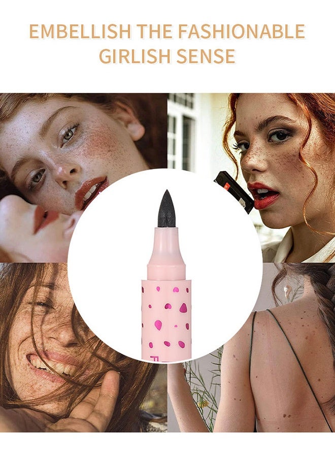 DIMSHOW Freckle Pen， Waterproof, Fake Freckles, Faux Freckles for Natural Sunkissed Skin Makeup, Magic Freckle Color, Long Lasting, Soft Sopt Lifelike Freckle Pen 01# Soft Brown - Image 3