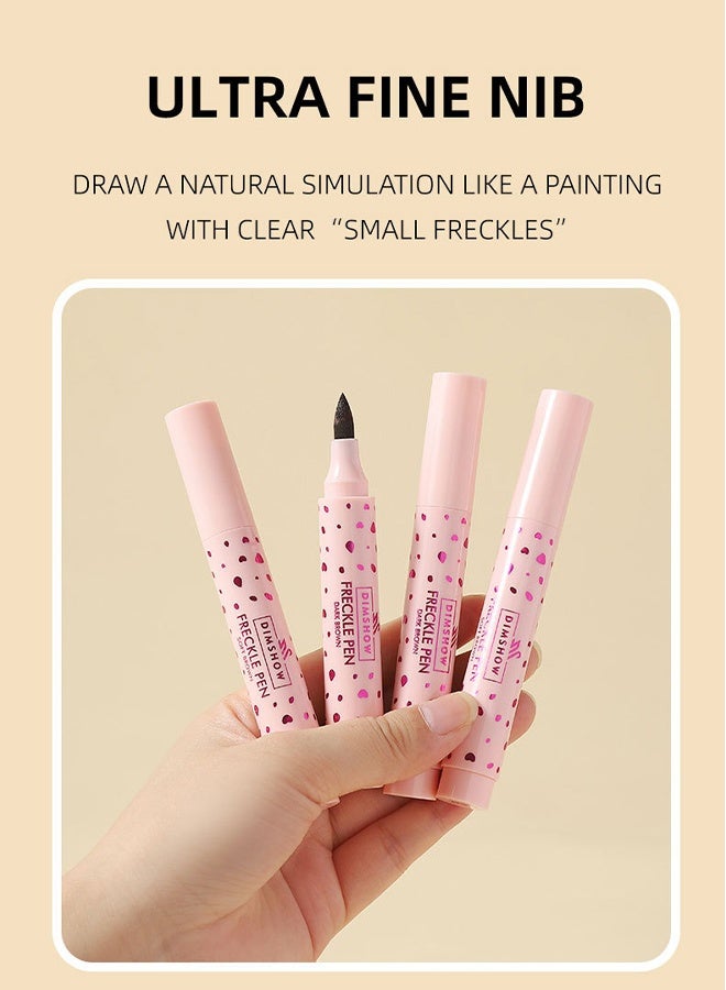 DIMSHOW Freckle Pen， Waterproof, Fake Freckles, Faux Freckles for Natural Sunkissed Skin Makeup, Magic Freckle Color, Long Lasting, Soft Sopt Lifelike Freckle Pen 01# Soft Brown - Image 5