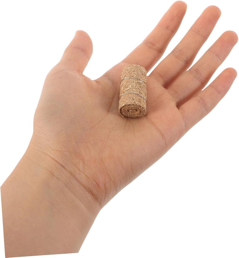 12pcs Mini Hay Bales Decoration Sturdy Realistic Straw Bales for Dollhouse Farm Scene Micro Landscape DIY Autumn Harvest Crafts Light Brown - Image 4