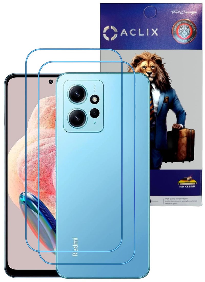 ACLIX 2 Pieces Antistatic ESD Dustproof Premium Quality High Definition Clear Tempered Glass Screen Protector Designed For Xiaomi Redmi Note 12 - Image 1