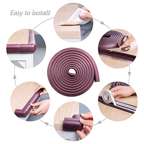 Volo Baby Safety Strip Furniture Edge Guard,Baby Proofing Foam, Cushion Corner Cover 2 Meter Tape, Safety Furniture Bumper Table Protectors (Color : Brown) - Image 2