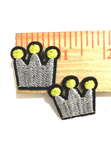 PRK 14 King and Queen Crown Iron-On Patch Set – Embroidered Gold Crown Patches for Jackets, Jeans, Hats, and Bags – Royal Couple Embroidery Appliqué for Clothing, DIY, and Crafts - Image 5