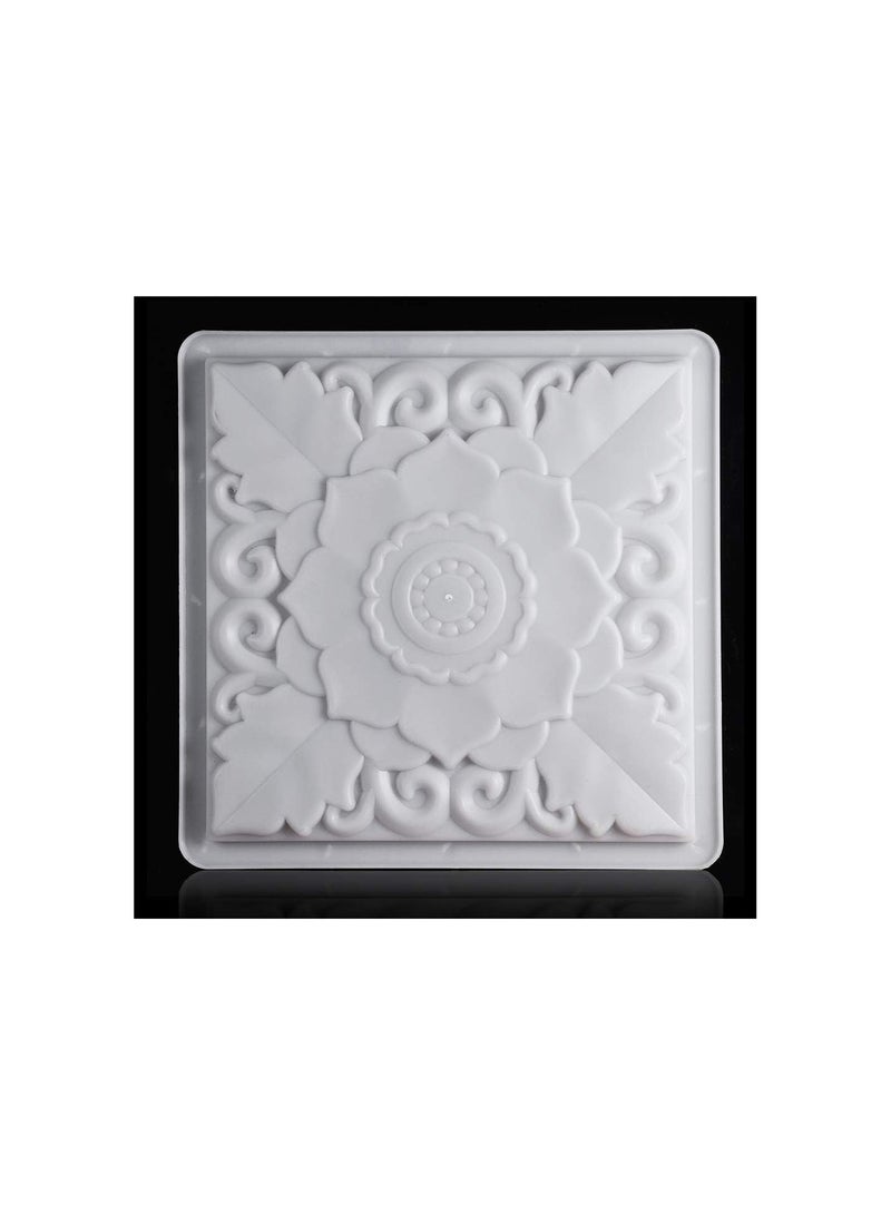 GGOOT Garden Mould DIY Plastic Lotus Path Paving Maker Mold Imitation Brick Carving Pavement Tool  - Image 1