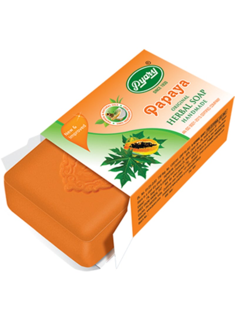 Pyary Pack Of 6 Papaya Original Herbal Soap Handmade 75gm - Image 3