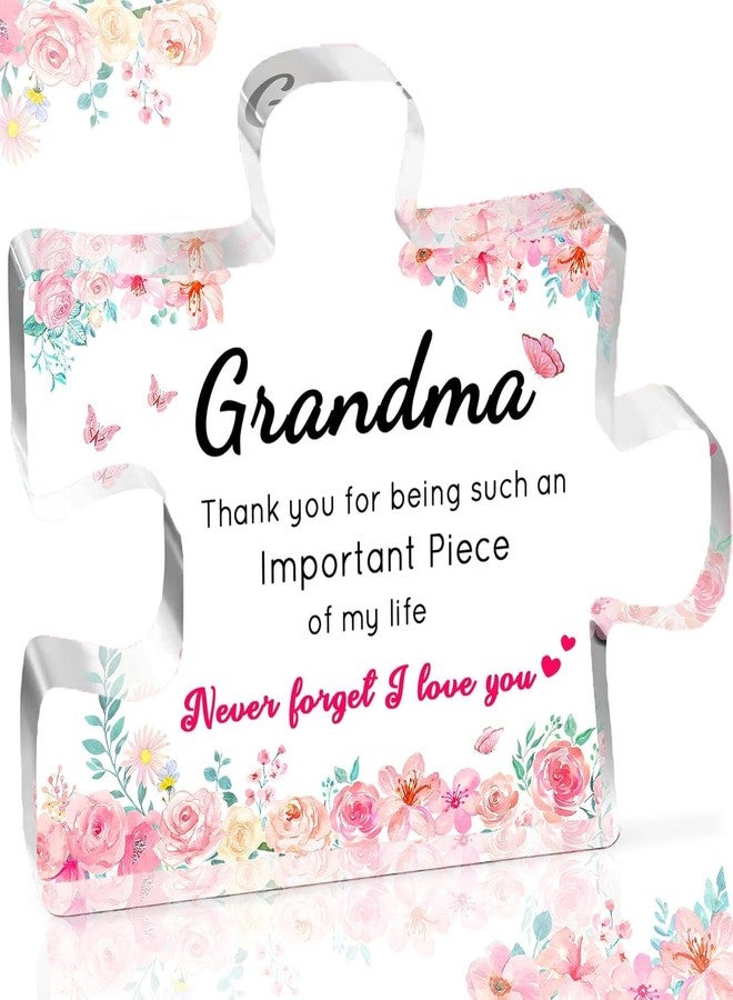 iLifemate Birthday Gifts for Grandma, Grandma Gifts - Engraved Acrylic Puzzle Plaque, Valentines Christmas Mothers Day Present for Grandmother from Grandkids - Image 1