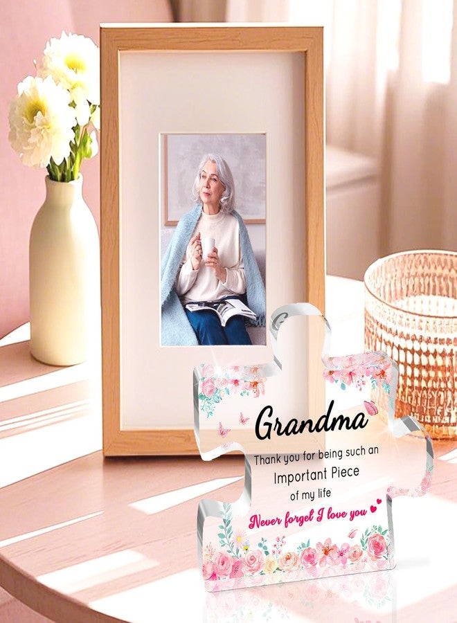 iLifemate Birthday Gifts for Grandma, Grandma Gifts - Engraved Acrylic Puzzle Plaque, Valentines Christmas Mothers Day Present for Grandmother from Grandkids - Image 3