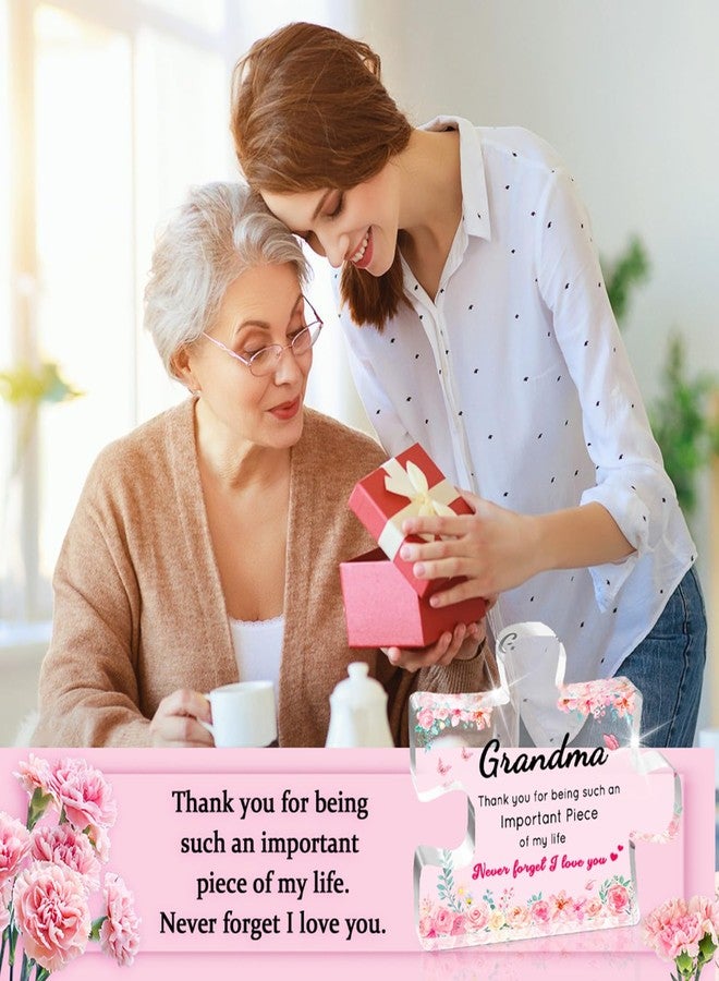 iLifemate Birthday Gifts for Grandma, Grandma Gifts - Engraved Acrylic Puzzle Plaque, Valentines Christmas Mothers Day Present for Grandmother from Grandkids - Image 4