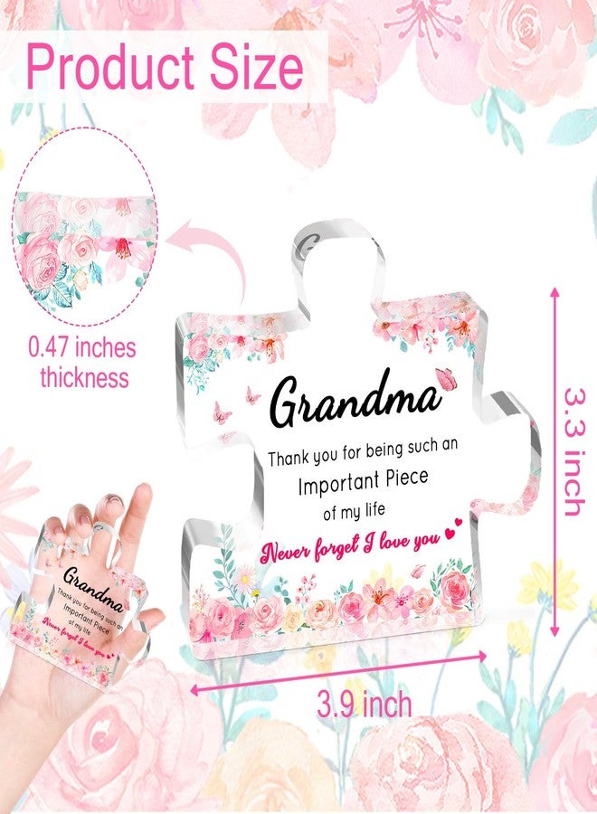 iLifemate Birthday Gifts for Grandma, Grandma Gifts - Engraved Acrylic Puzzle Plaque, Valentines Christmas Mothers Day Present for Grandmother from Grandkids - Image 5