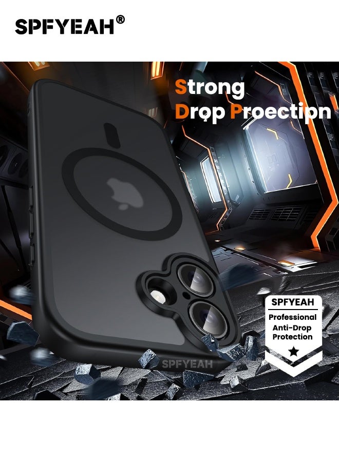 SPFYEAH [2-in-1] iPhone 17 Case with Privacy Screen Protector,  Upgraded [Full Camera Protection] [Magsafe Compatible] [Frosted Translucent] Slim Shockproof Durable Magnetic Case for iPhone 17 6.3 inch (Black, 1+1 Pack) - Image 5