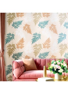 wolpin Wallpaper Non-Woven Non-Adhesive 53 cm x 9.5m (± 3%) Home Decoration Fern Leaf Pattern with Shimmery Effect, Beige 54.18 sq ft - pzsku/ZF0A8415B3086E1694404Z/45/_/1738306710/7c4aca53-e876-4f13-8b87-cd824bb9e2e6