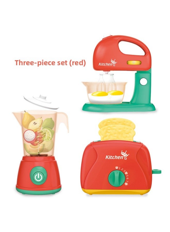 محاكاة الأطفال الأجهزة المنزلية الصغيرة صانع الخبز الكهربائية الصغيرة لعبة منزل اللعب المنتج دعوى مطبخ الفتيات 3-6 سنوات من العمر اللون: بدلة صغيرة (أحمر) - Image 1
