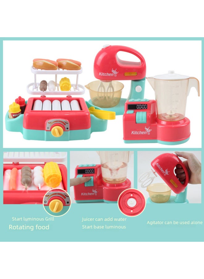 محاكاة الأطفال الأجهزة المنزلية الصغيرة صانع الخبز الكهربائية الصغيرة لعبة منزل اللعب المنتج دعوى مطبخ الفتيات 3-6 سنوات من العمر اللون: بدلة صغيرة (أحمر) - Image 5