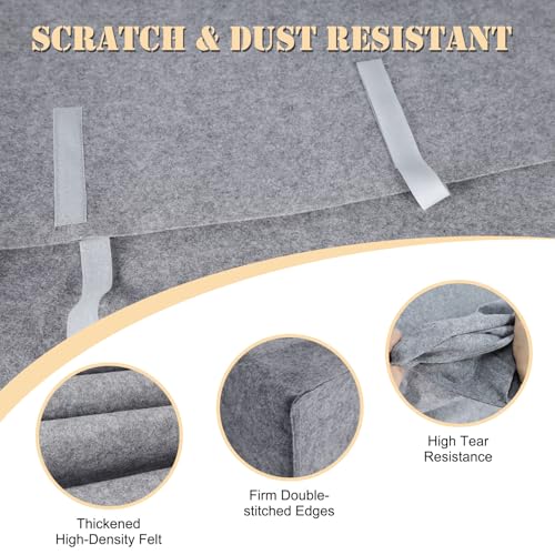 HOMEYA TV Moving Box 75 Inch, TV Dust Cover for Flat Screen 71"-75", Anti-Scratch Felt Television Protection Cover with Bottom Strap to Protect TV, Perfect for Home Renovation Pet Scratch Or Other Furniture - Image 3