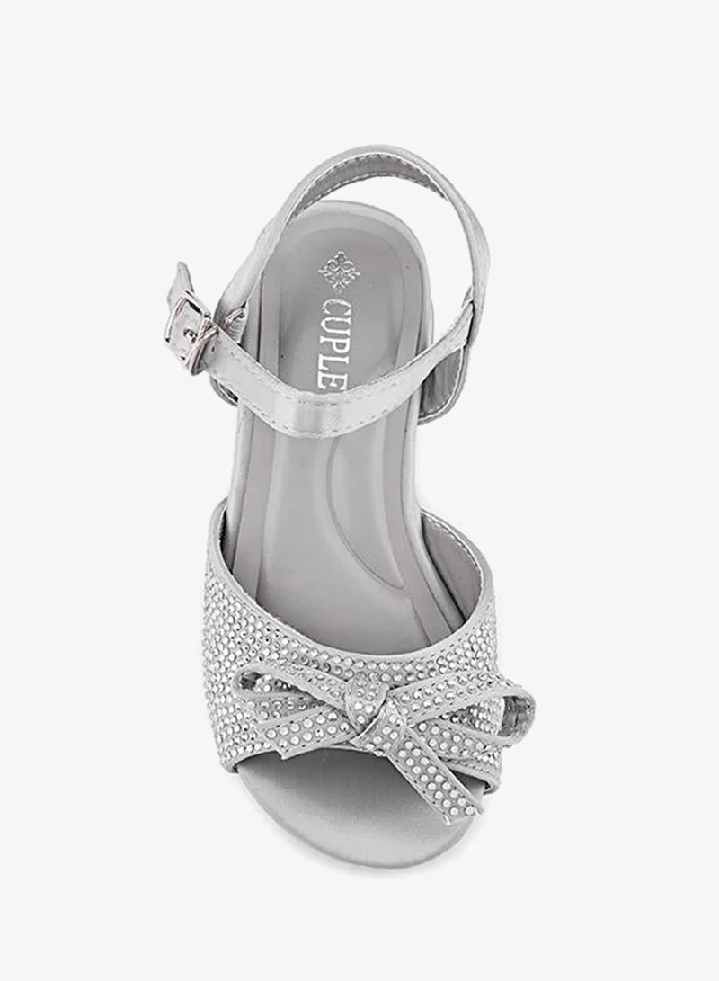 Cuple Silver Girls Flat Ankle Strap Sandals for Women | Best Price UAE