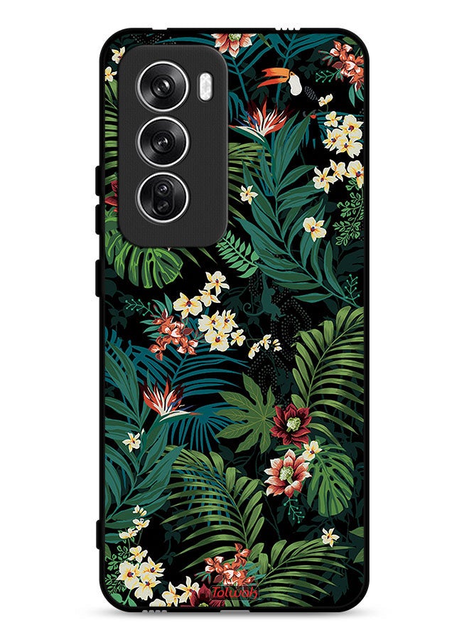 Tolwak Oppo Reno12 5G Protective Case Cover Tropical Leaves - Image 1