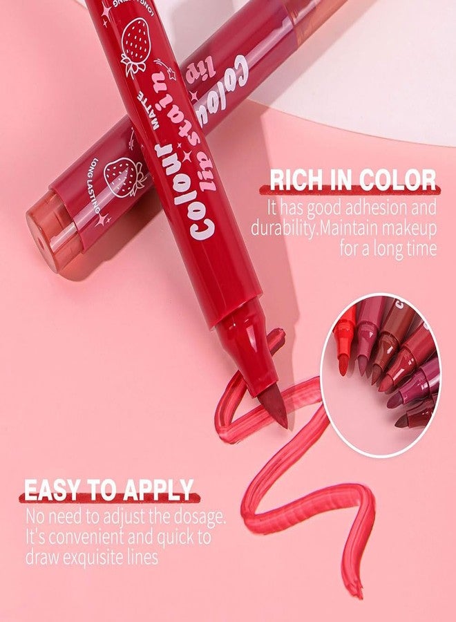 Hxssll Lip Stain, Waterproof lip tint, Matte Color Look, Longlasting All Day Wear Lip Color, Smudge Proof Natural Finish, Precise Chisel Tip Marker,non sticky lip gloss,kiss proof lip color 05# - Image 3