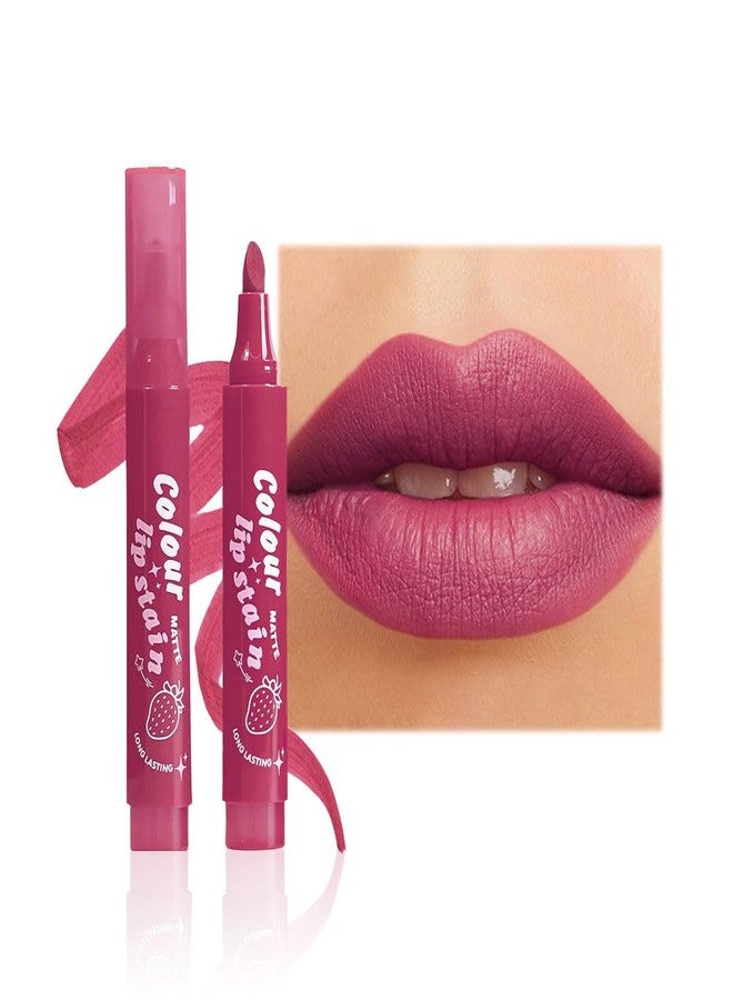 Hxssll Lip Stain, Waterproof lip tint, Matte Color Look, Longlasting All Day Wear Lip Color, Smudge Proof Natural Finish, Precise Chisel Tip Marker,non sticky lip gloss,kiss proof lip color 05# - Image 1