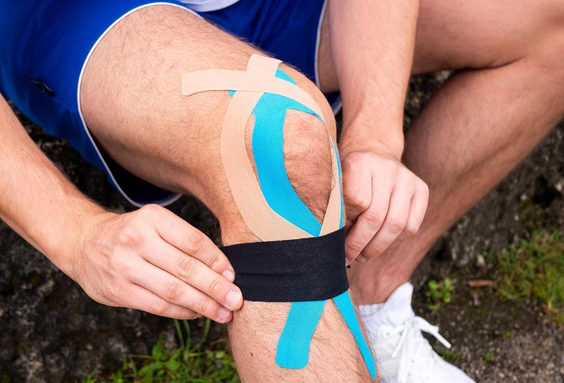 Axion Kinesiology Mixed Set of 3 Units from | Different Waterproof Colours | Skin-Friendly Elastic Self-Adhesive Bandage Physio Tape | Ideal for Sports and Everyday Use, Soccer Tape - Image 3