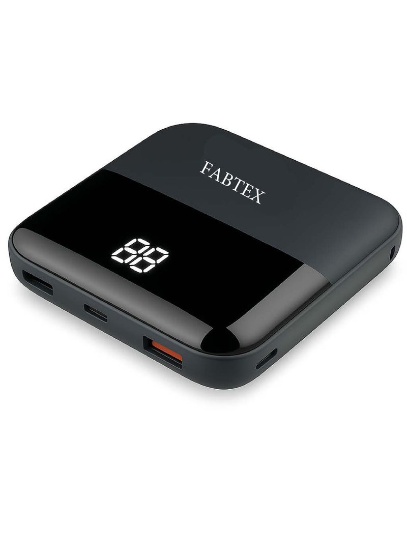 FABTEX 10000Mah Power Banks 12 LED Power Display Power Bank Portable External Battery Charger Power bank, Black - Image 1