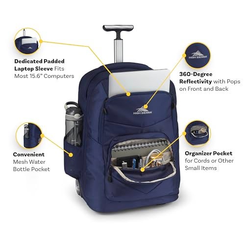 HIGH SIERRA Large Capacity Clear PVC Trolley Backpack - Image 5