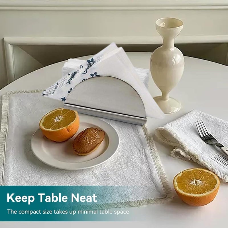 finality Stainless Steel Napkin Holder for Table Durable Tissue Paper Holder Premium Design Paper Napkin Holder for Restaurants Hotels Silver - Image 4