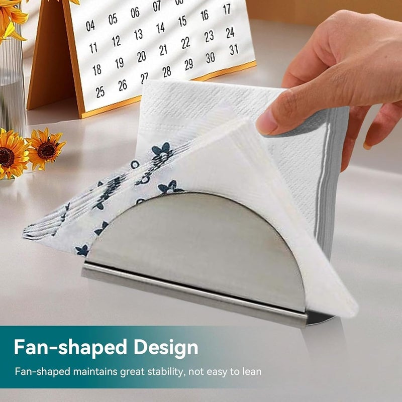 finality Stainless Steel Napkin Holder for Table Durable Tissue Paper Holder Premium Design Paper Napkin Holder for Restaurants Hotels Silver - Image 5