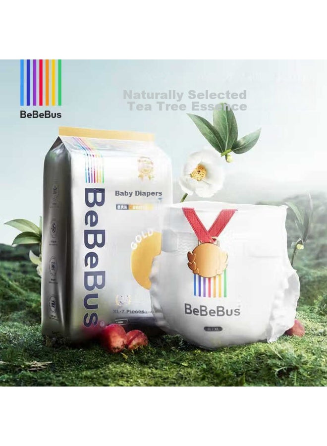 Bebebus Gold Label Tea Tree Extract Ultra-thin Breathable Diapers M36 Pieces , Disposable Diapers For Newborn Baby Boys And Girls - Image 1