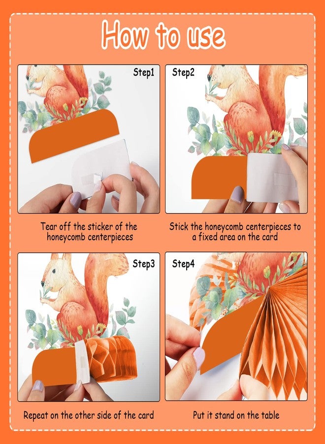 تفكس جيه ديكورات حفلات استقبال المولود الجديد على شكل حيوانات الغابة، قطع مركزية على شكل قرص العسل من غابة الغابة، ديكورات طاولة ثلاثية الأبعاد على شكل مخلوقات الغابة لمستلزمات حفلات استقبال المولود الجديد للبنات - Image 4