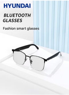 Smart and Photochromic Glasses, Polarized Sunglasses with Bluetooth Speaker, Athletic, Outdoor, Sports UV Protection and Voice Control, Smart AI translation Glasses and Headphones, Translation in 144 languages, AI Chat, Music, Assistant via Bluetooth 5.4 - Metal Frame with Photochromic Lenses